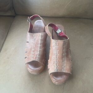 Bed Stu Brown Slingback Sandals